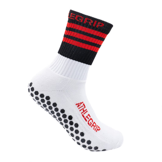 Black and Red Grip Socks