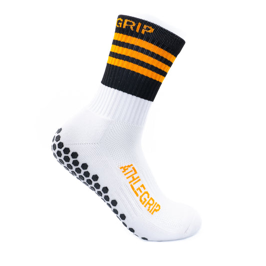 Black and Amber Grip Socks